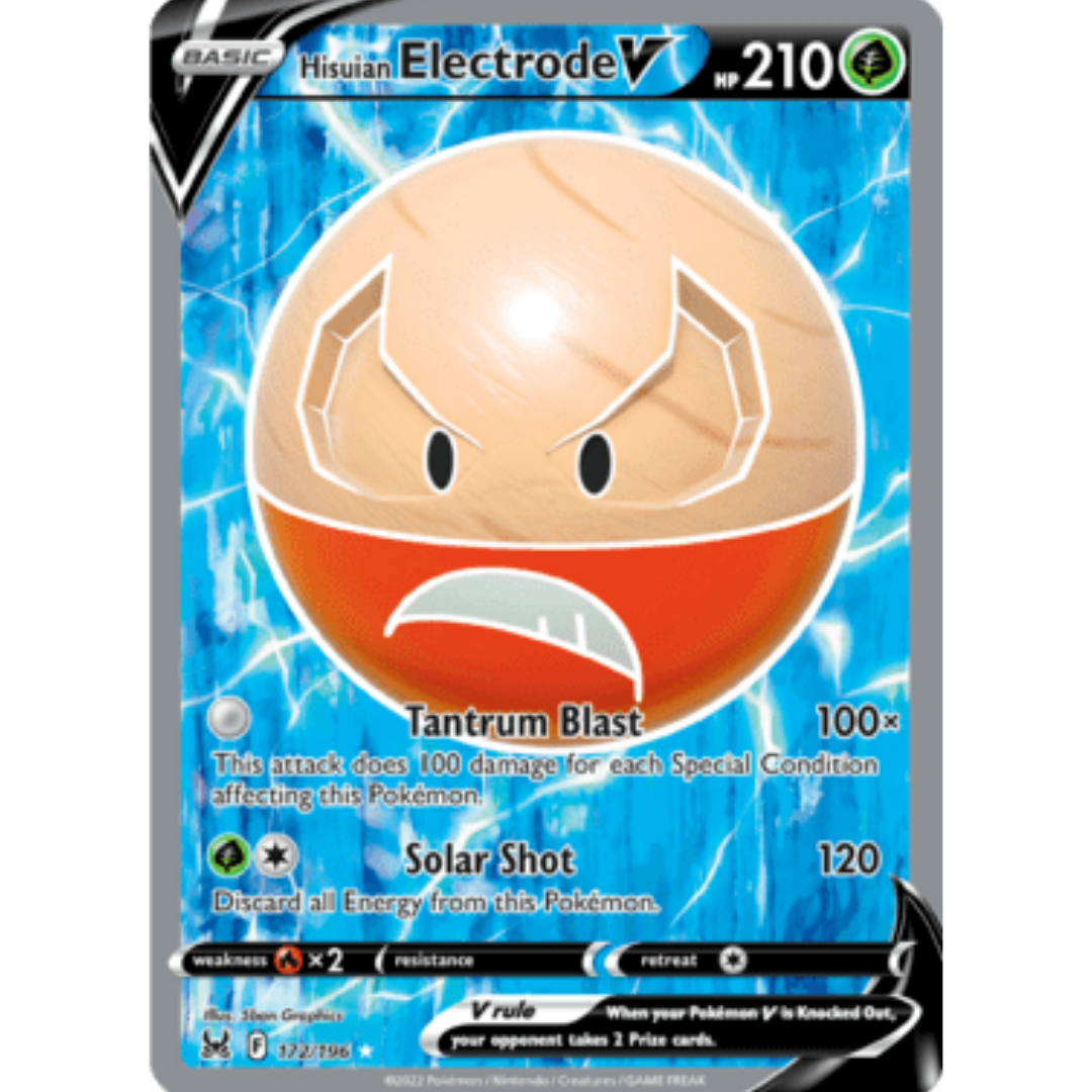 Hisuian Electrode V (Full Art) 172 - Holofoil SWSH11 Lost Origin - Ultra Rare