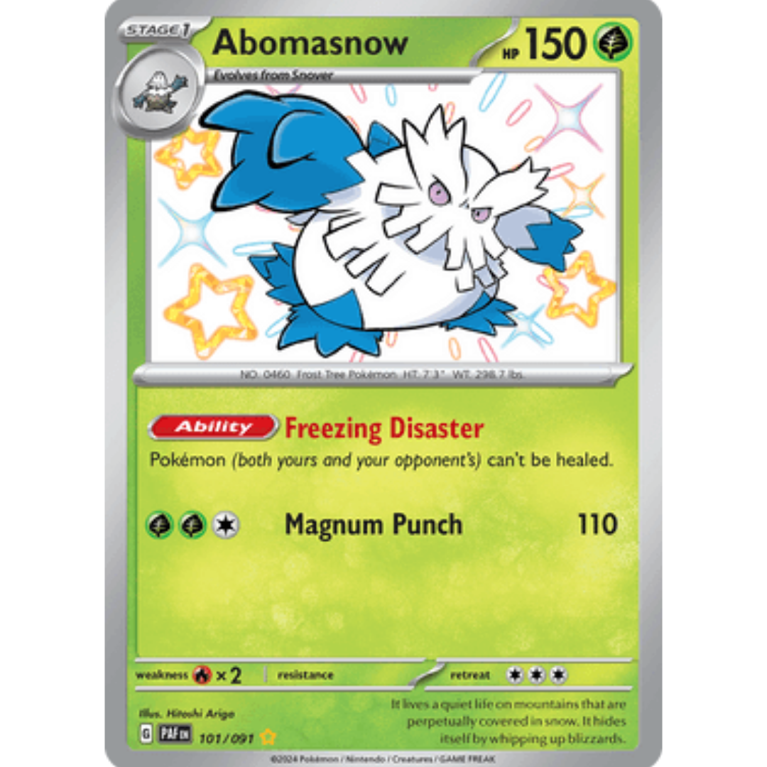 Abomasnow 101/091 - Holofoil SV Paldean Fates - Shiny Rare