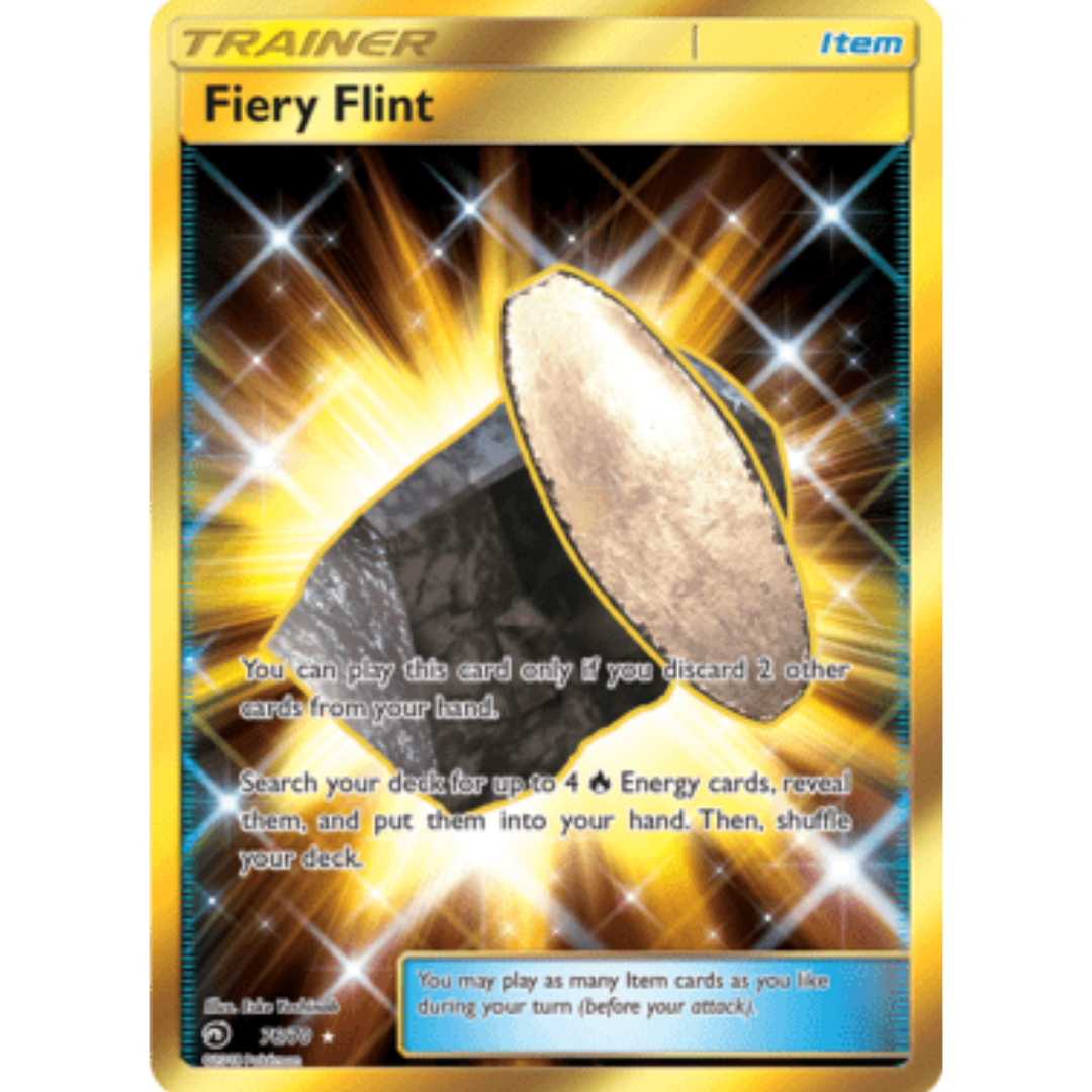 Fiery Flint (Secret) 076 - Holofoil Dragon Majesty - Secret Rare