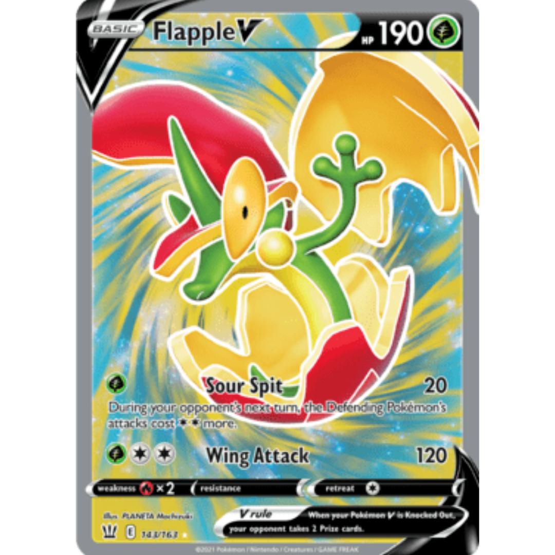 Flapple V (Full Art) 143 - Holofoil SWSH05 Battle Styles - Ultra Rare