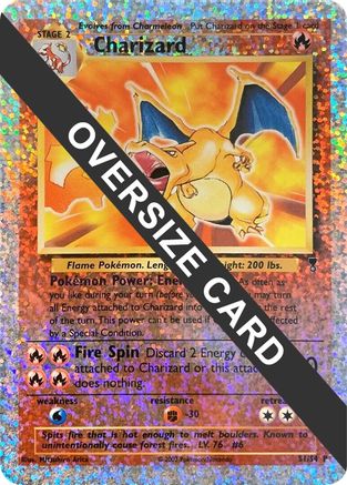 Charizard - S1/S4 (Box Topper)/S4 - Reverse Holofoil Jumbo Cards - Promo