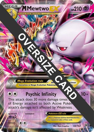 M Mewtwo EX - 64/162/162 - Holofoil Jumbo Cards - Promo