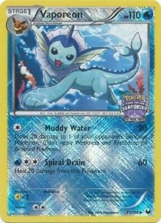 Vaporeon - 25/108 (State Championships)/108 - Reverse Holofoil League & Championship Cards - Promo