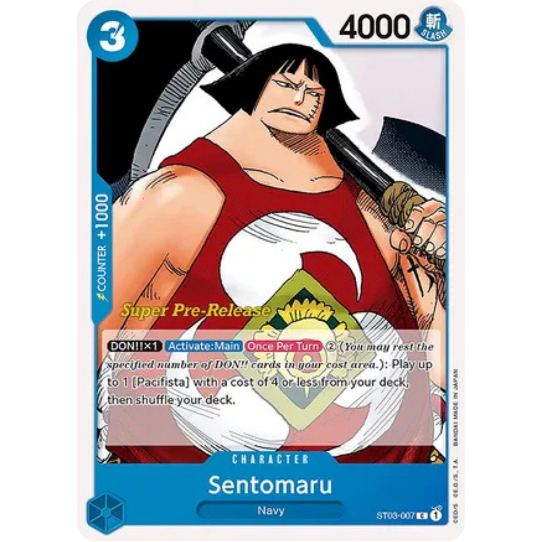 Sentomaru (ST03-007) - Super Pre-Release Starter Deck 3: The Seven Warlords of the Sea