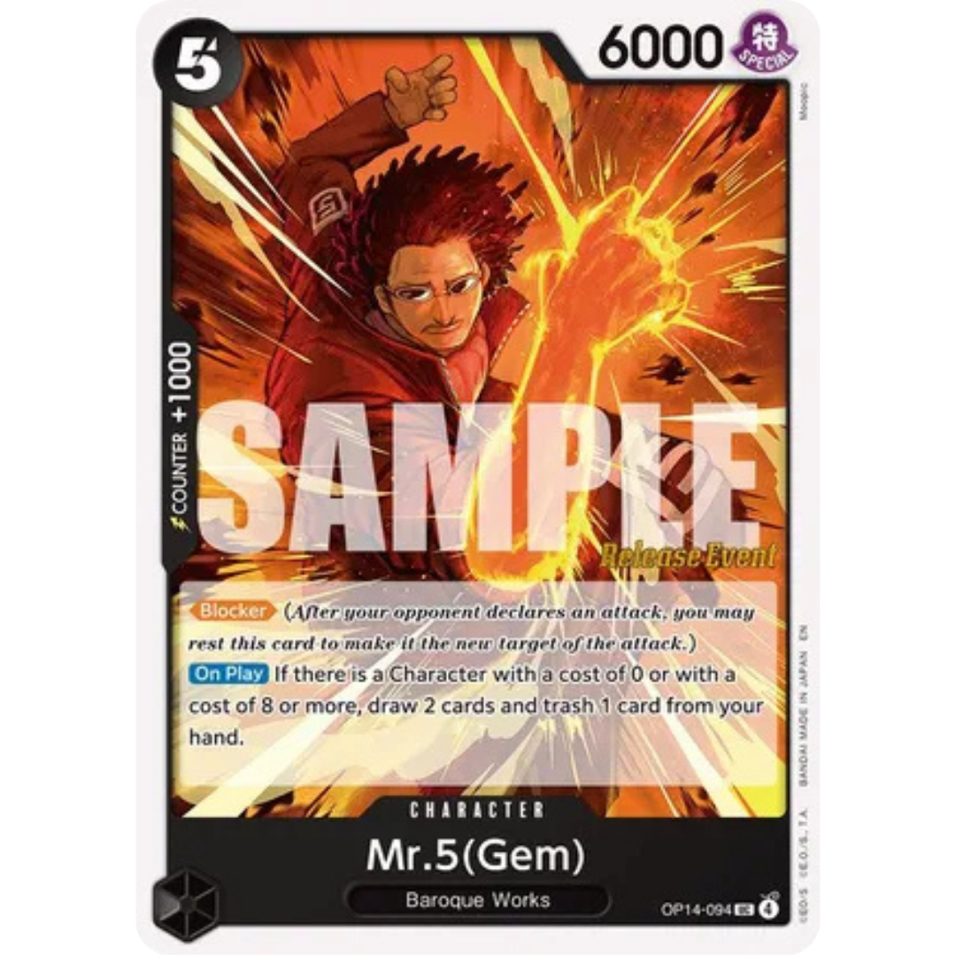 Mr.5(Gem) (OP14-094) - The Azure Sea's Seven Release Event Cards