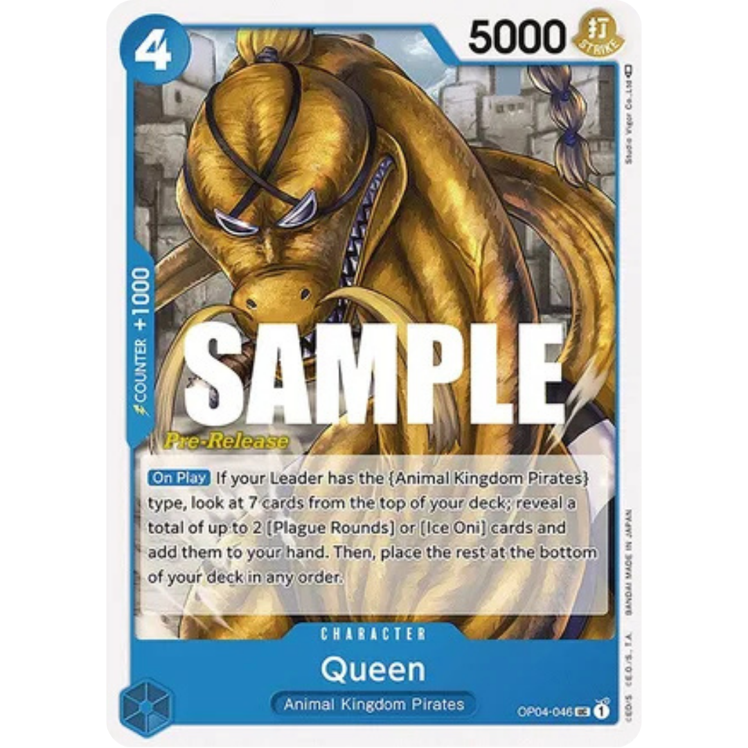 Queen (OP04-046) - Kingdoms of Intrigue Pre-Release Cards