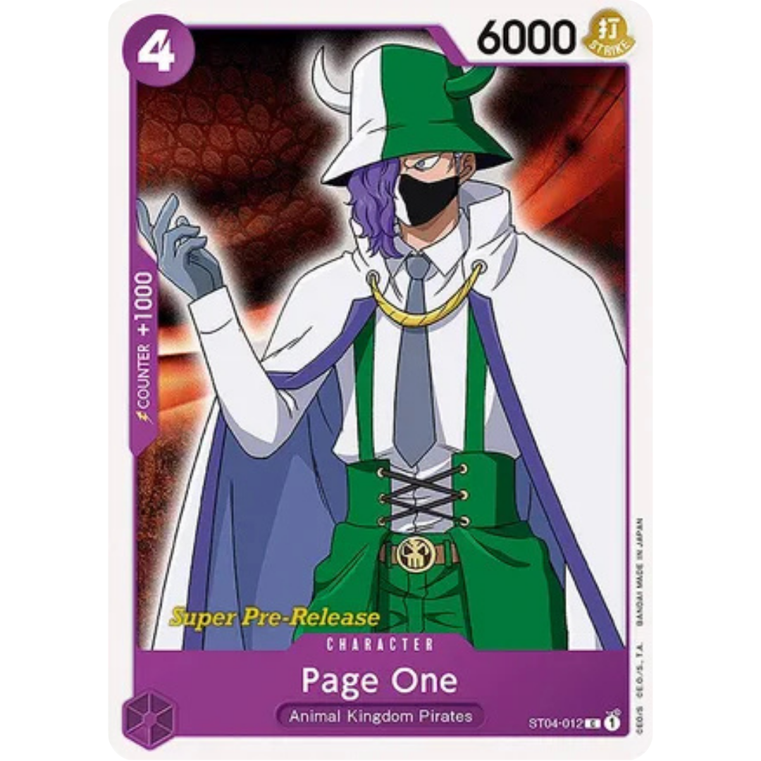 Page One (ST04-012) - Super Pre-Release Starter Deck 4: Animal Kingdom Pirates