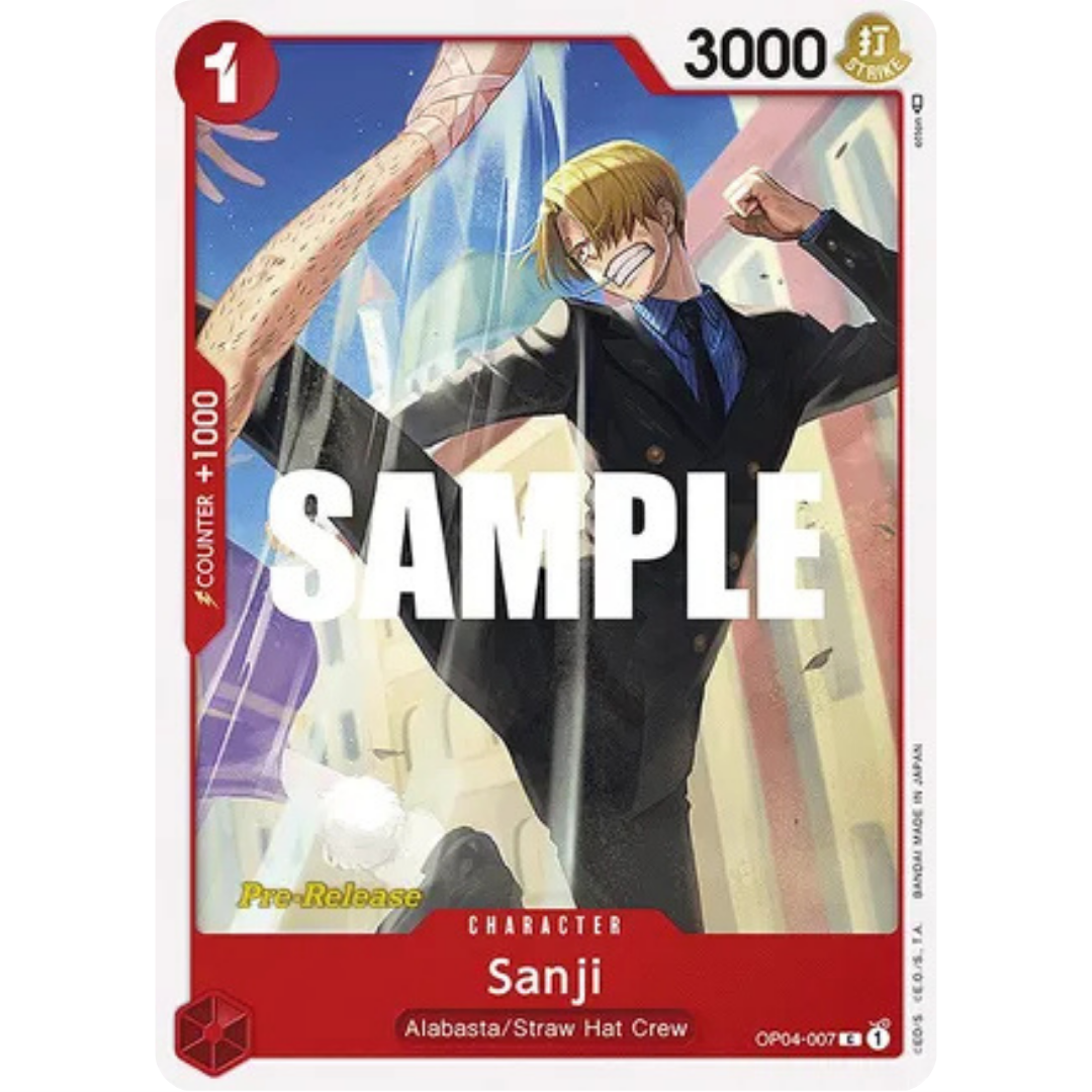 Sanji (007) (OP04-007) - Kingdoms of Intrigue Pre-Release Cards