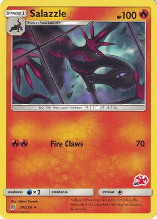 Salazzle - 34/236 (#49 Charizard Stamped)/236 Battle Academy - Promo