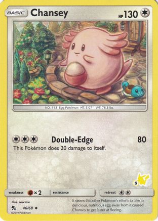 Chansey - 46/68 (#5 Pikachu Stamped)/68 Battle Academy - Promo