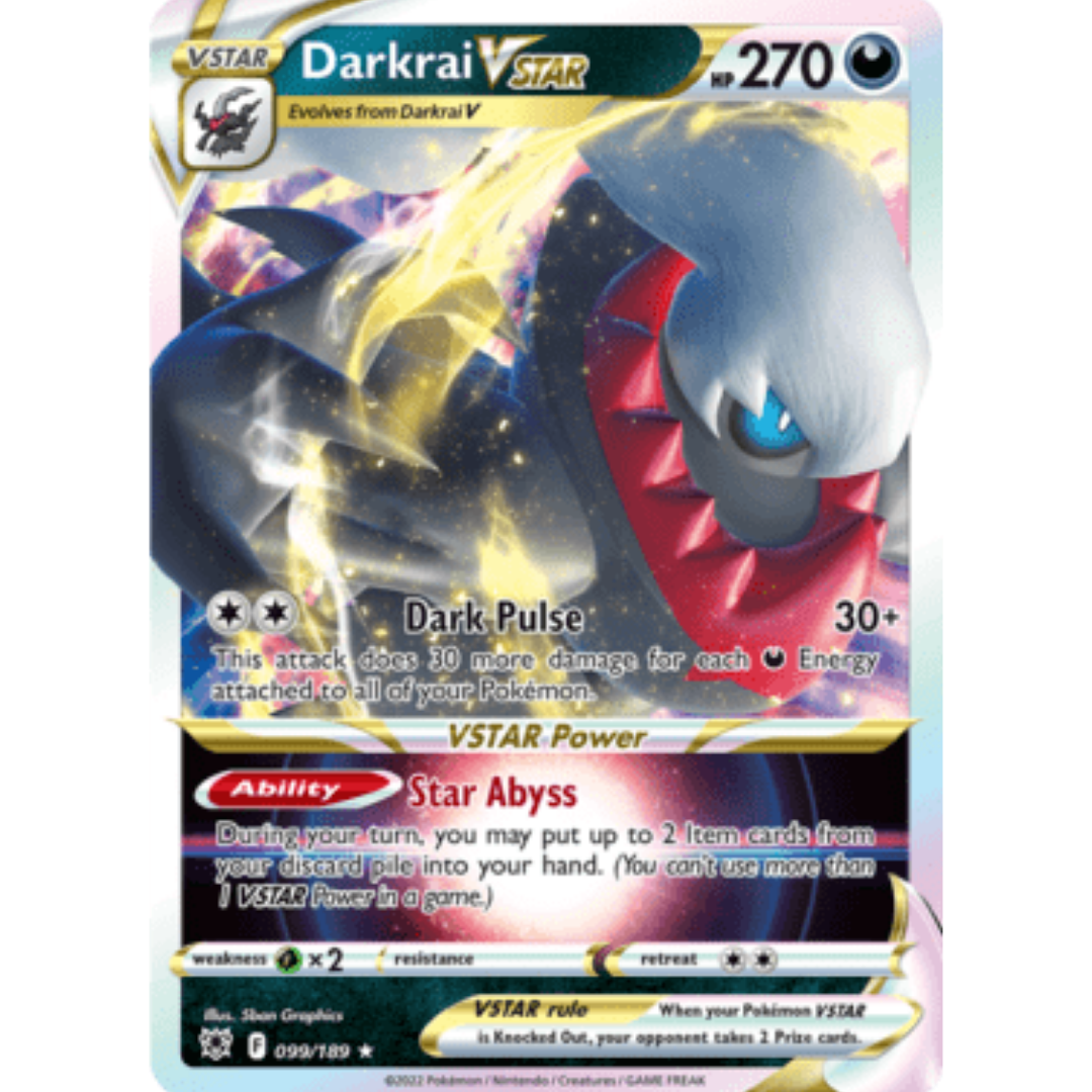 Darkrai VSTAR 099 - Holofoil SWSH10 Astral Radiance - Ultra Rare