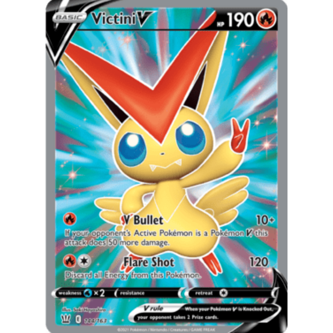 Victini V (Full Art) 144 - Holofoil SWSH05 Battle Styles - Ultra Rare