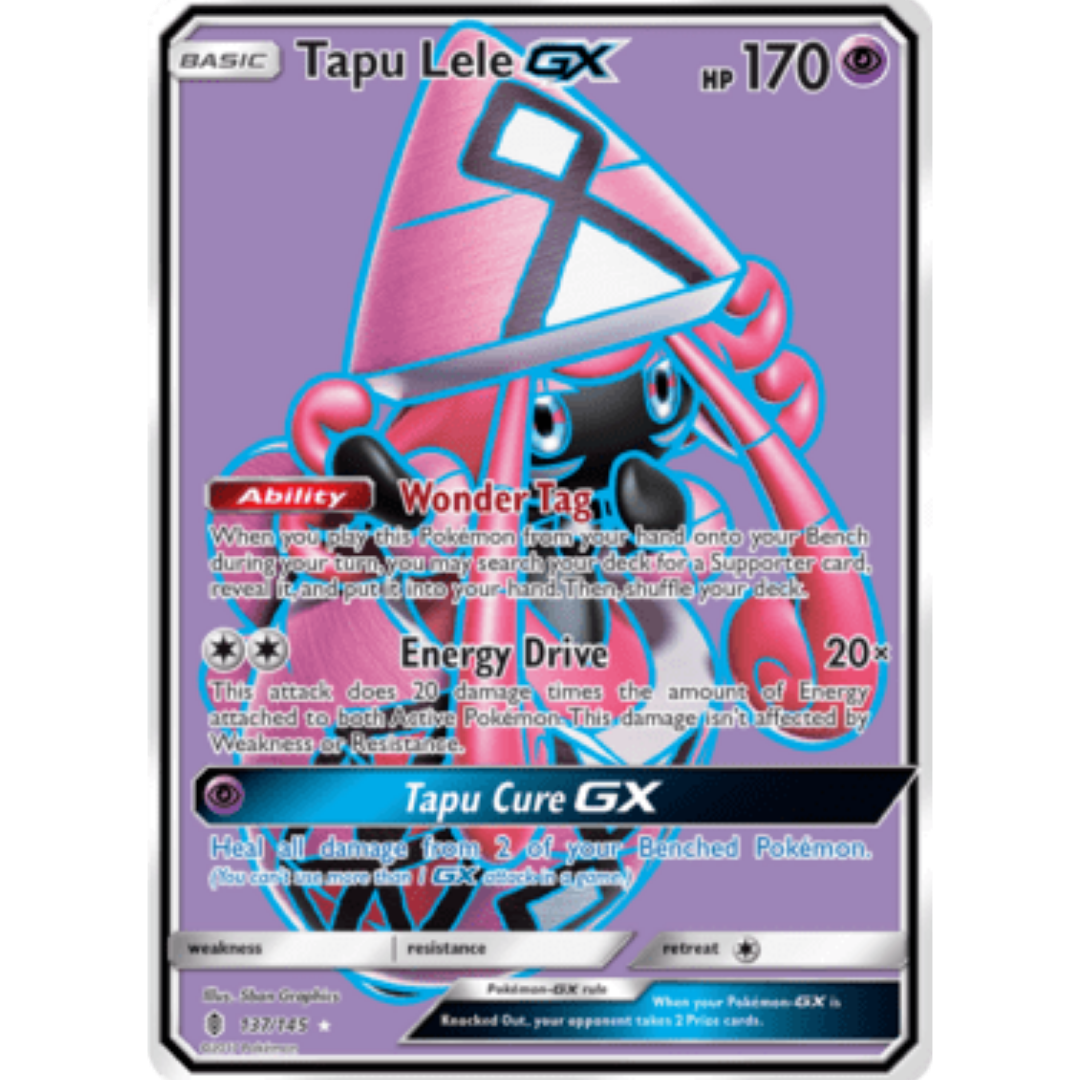 Tapu Lele GX (Full Art) 137/145 - Holofoil SM Guardians Rising - Ultra Rare