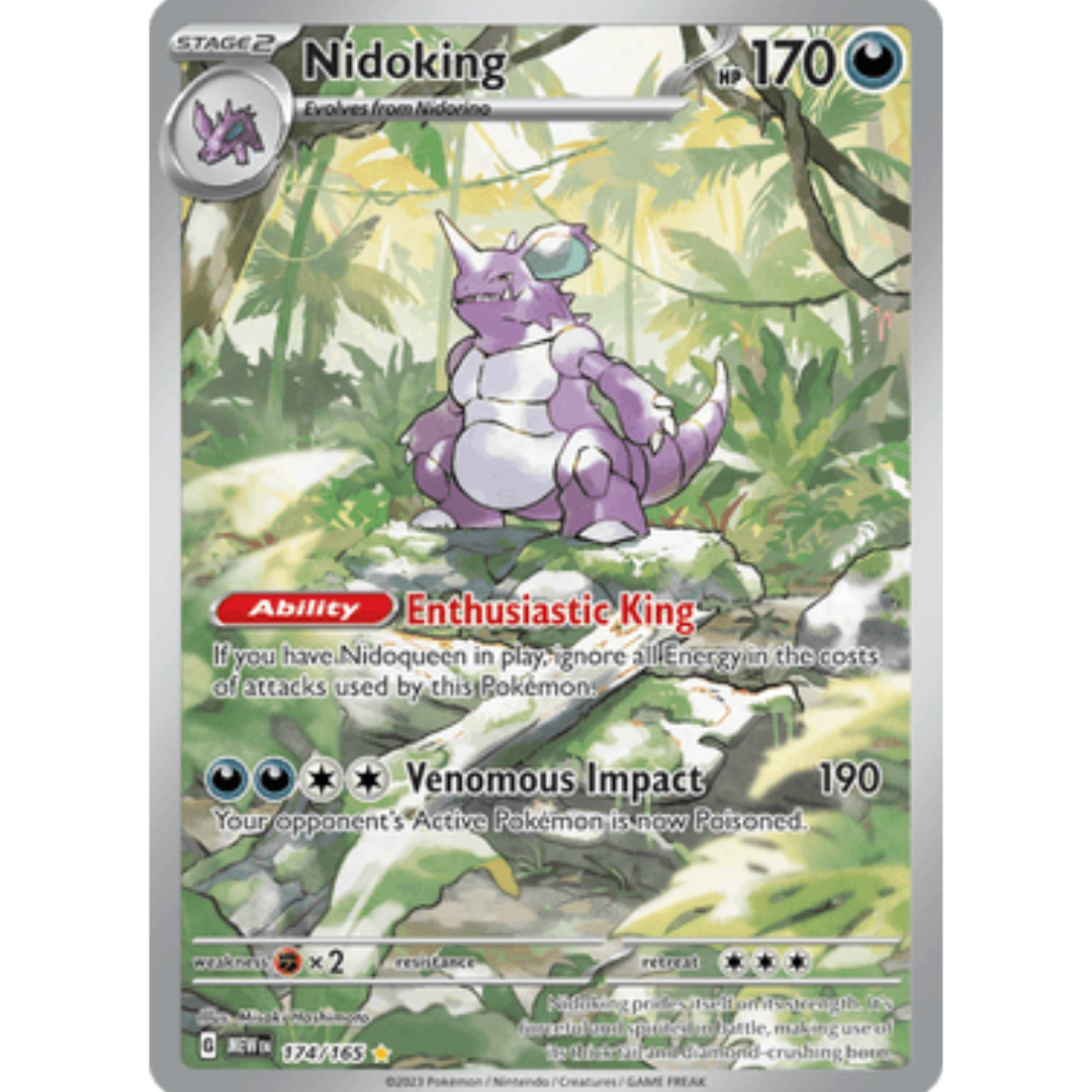 Nidoking 174/165 - Holofoil SV Scarlet & Violet 151 - Illustration Rare