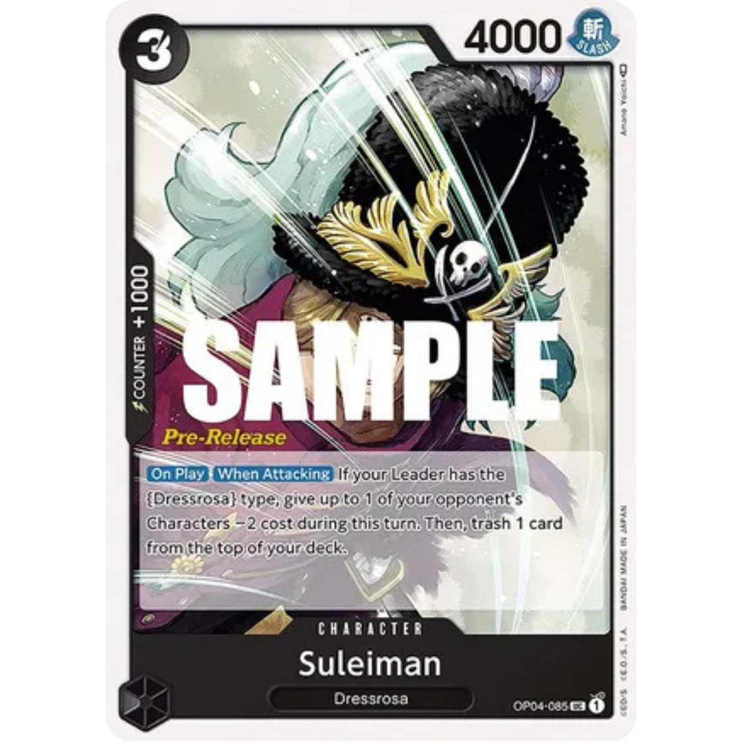 Suleiman (OP04-085) - Kingdoms of Intrigue Pre-Release Cards