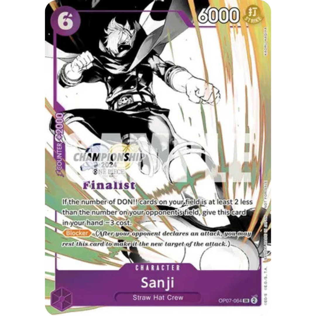 Sanji (Championship 2024 Finalist Card Set Vol. 2) (OP07-064) - One Piece Promotion Cards Foil