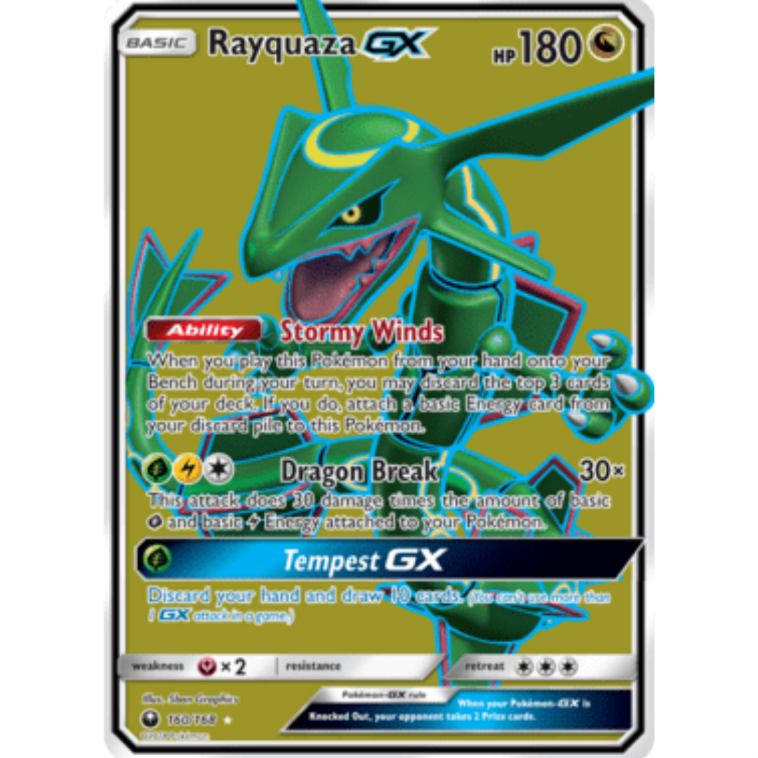 Rayquaza GX (Full Art) - Holofoil SM Celestial Storm - Ultra Rare