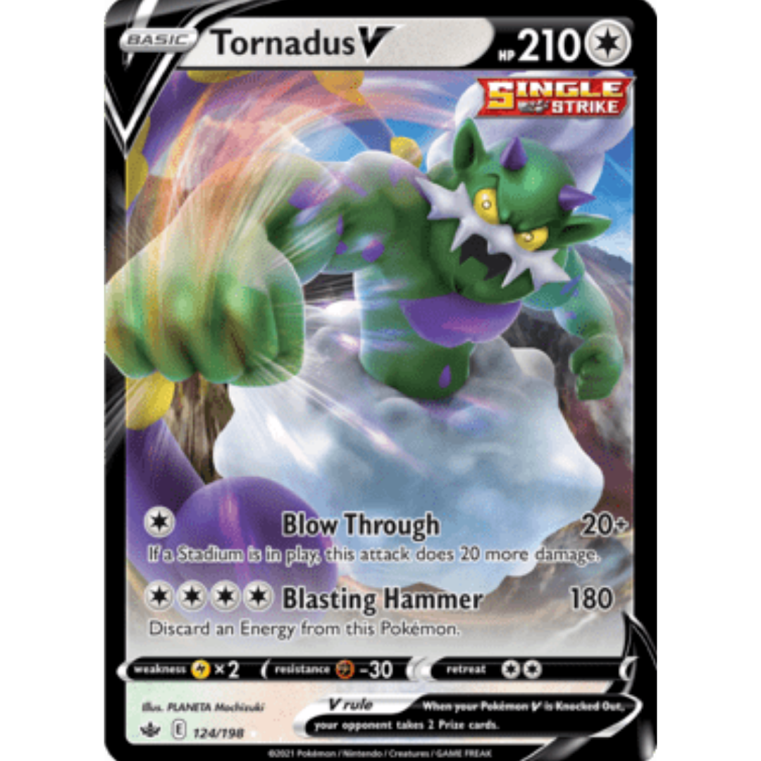 Tornadus V 124 - Holofoil SWSH06 Chilling Reign - Ultra Rare