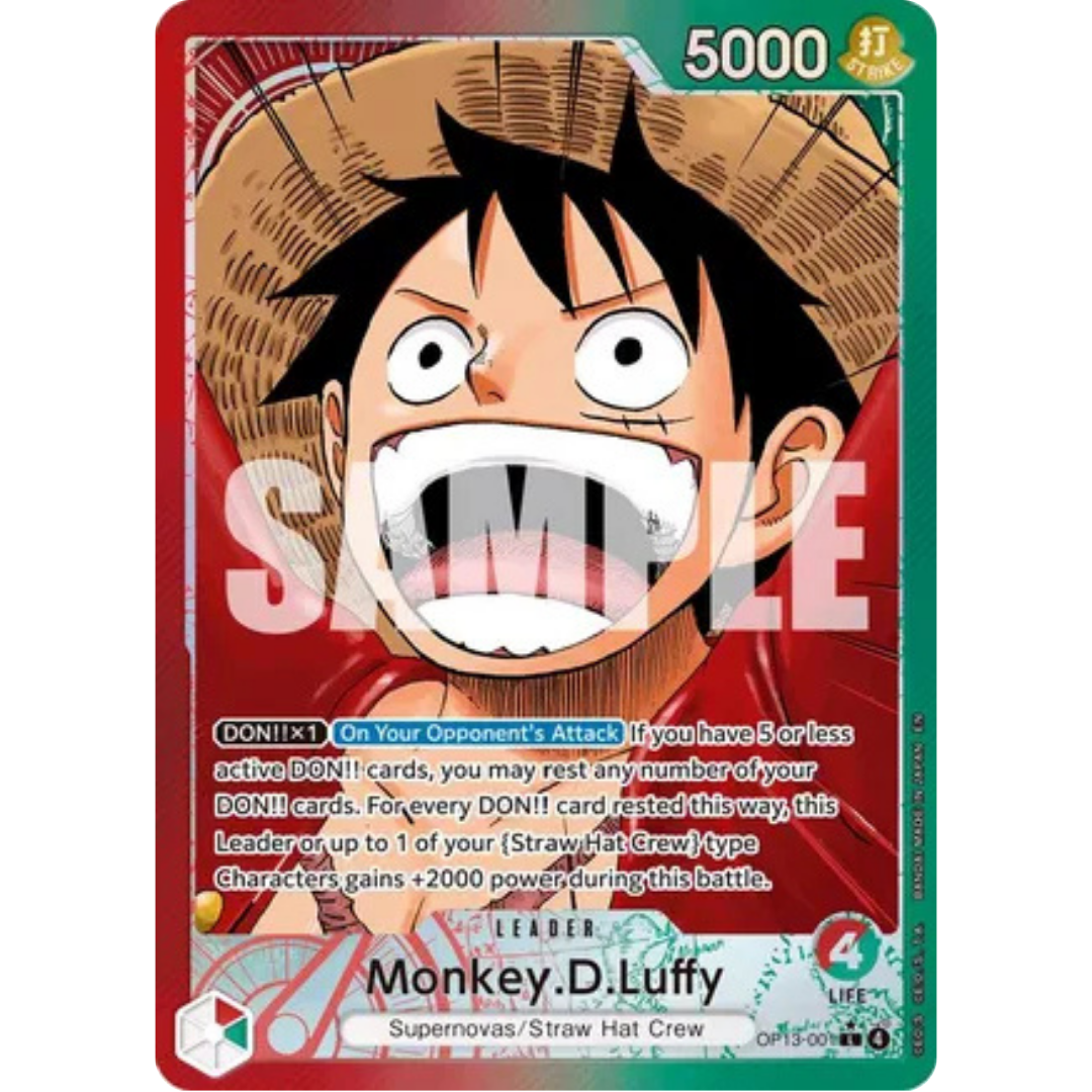 Monkey.D.Luffy (001) (Alternate Art) (OP13-001) - Carrying On His Will Foil