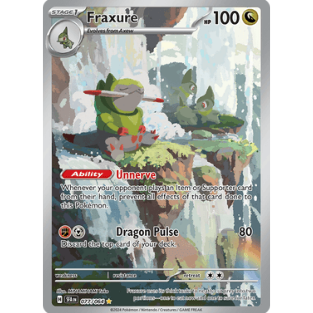 Fraxure 077/064 - Holofoil SV Shrouded Fable - Illustration Rare