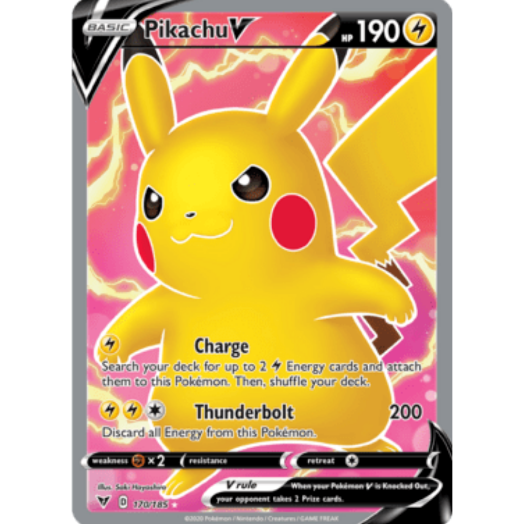 Pikachu V (Full Art) 170 - Holofoil SWSH04 Vivid Voltage - Ultra Rare