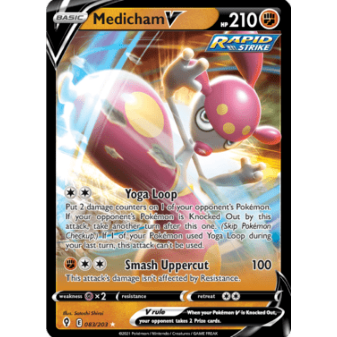 Medicham V 083 - Holofoil SWSH07 Evolving Skies - Ultra Rare