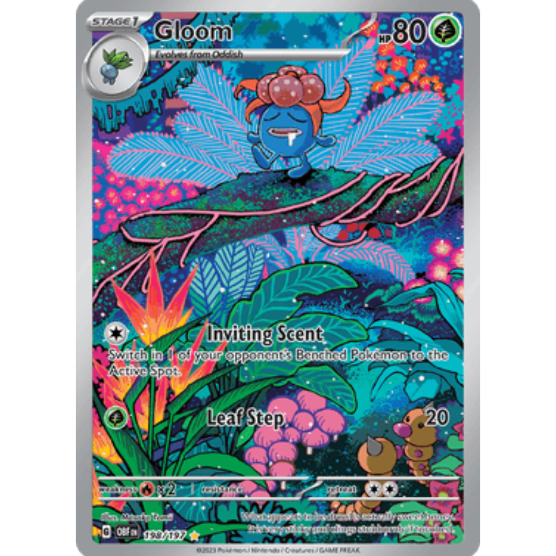 Gloom 198/197 - Holofoil SV03 Obsidian Flames - Illustration Rare