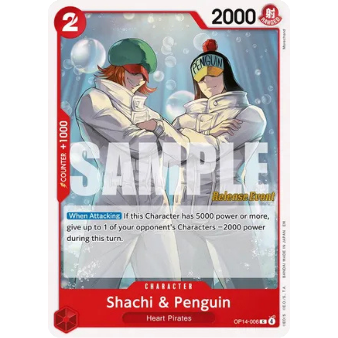 Shachi & Penguin (OP14-006) - The Azure Sea's Seven Release Event Cards