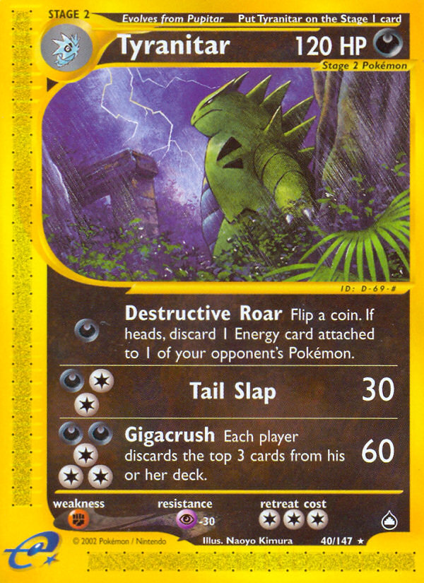Tyranitar 040 Aquapolis - Rare