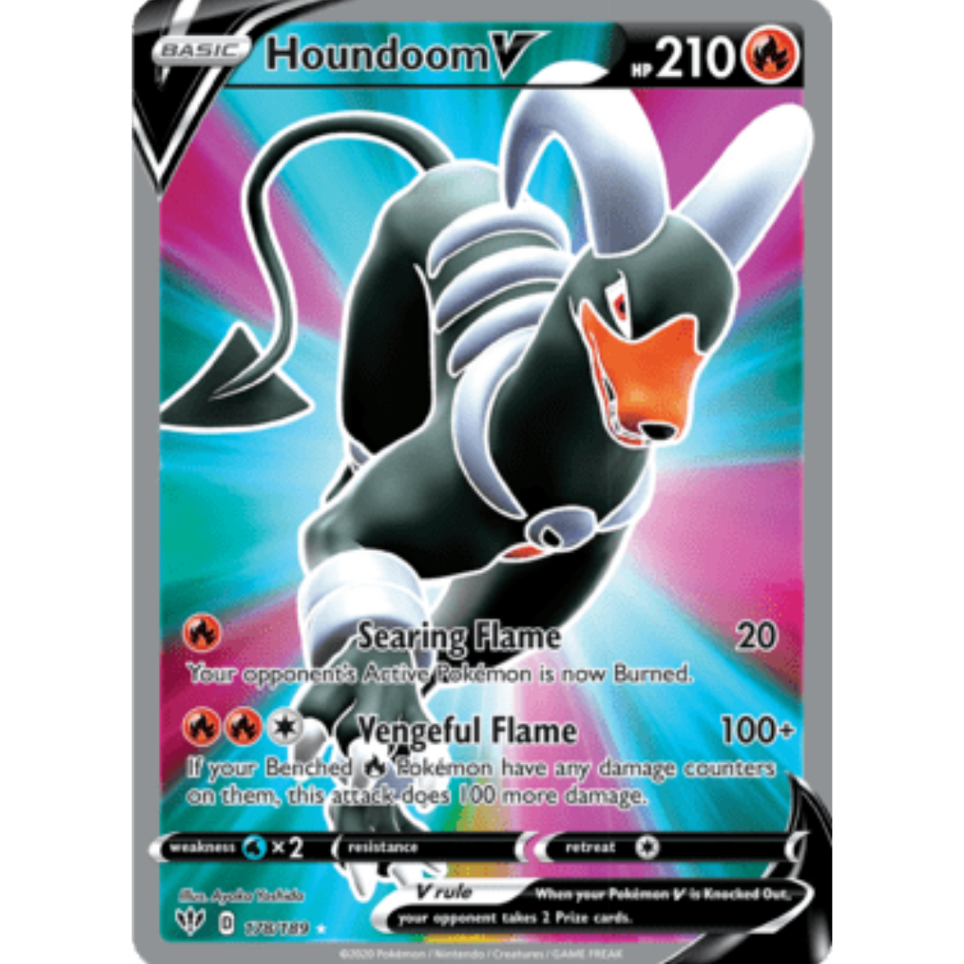Houndoom V (Full Art) 178 - Holofoil SWSH03 Darkness Ablaze - Ultra Rare