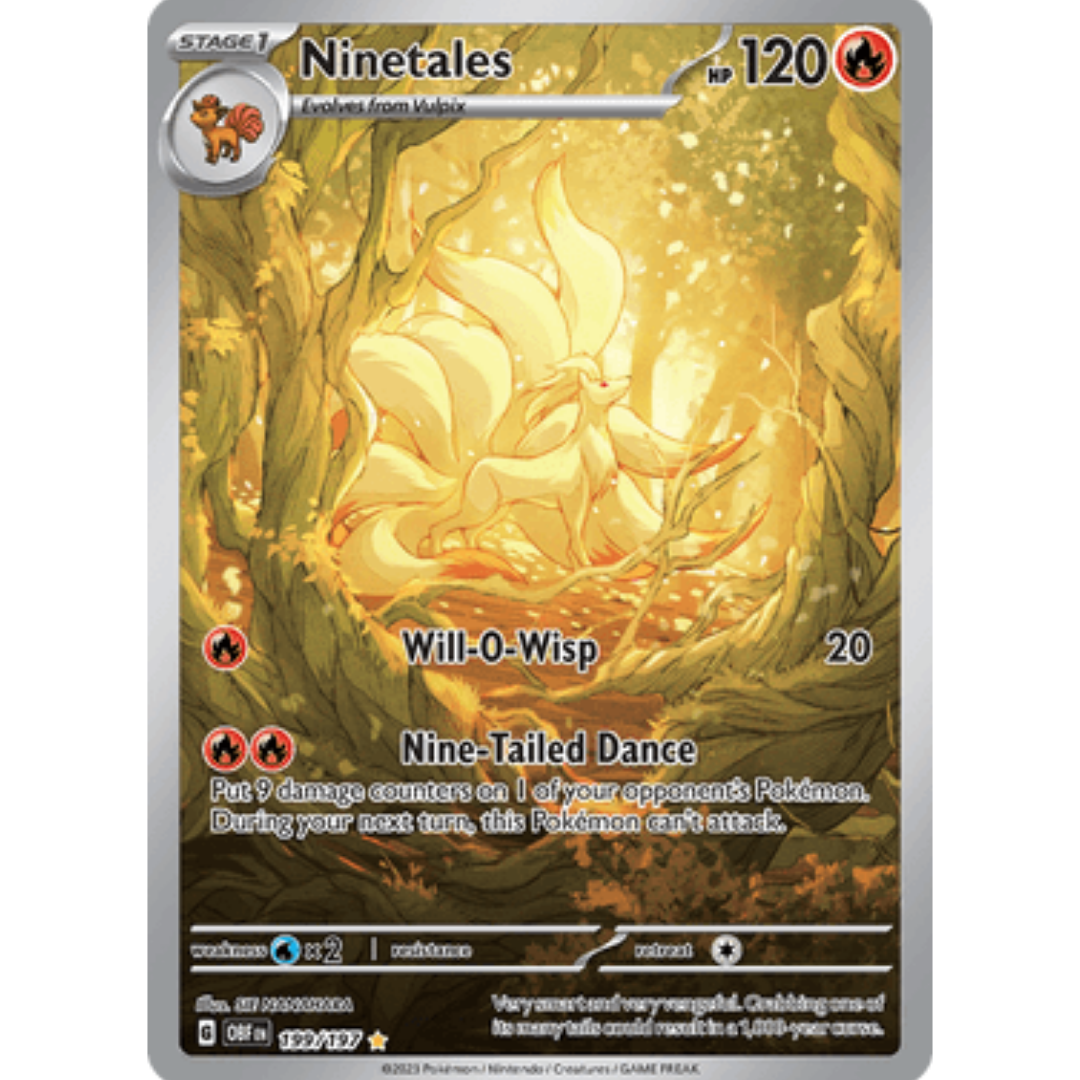 Ninetales 199/197 - Holofoil SV03 Obsidian Flames - Illustration Rare