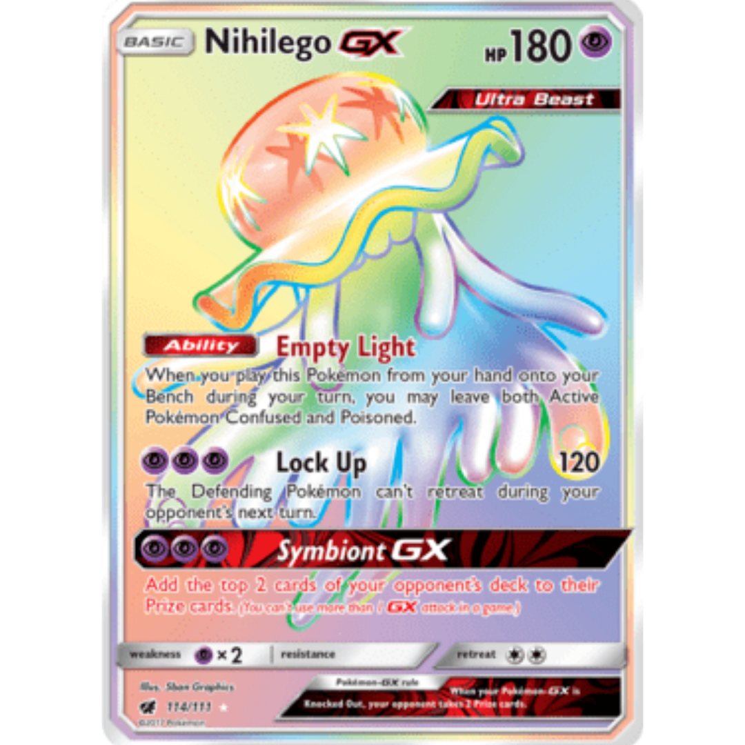 Nihilego GX (Secret) - Holofoil SM Crimson Invasion - Secret Rare