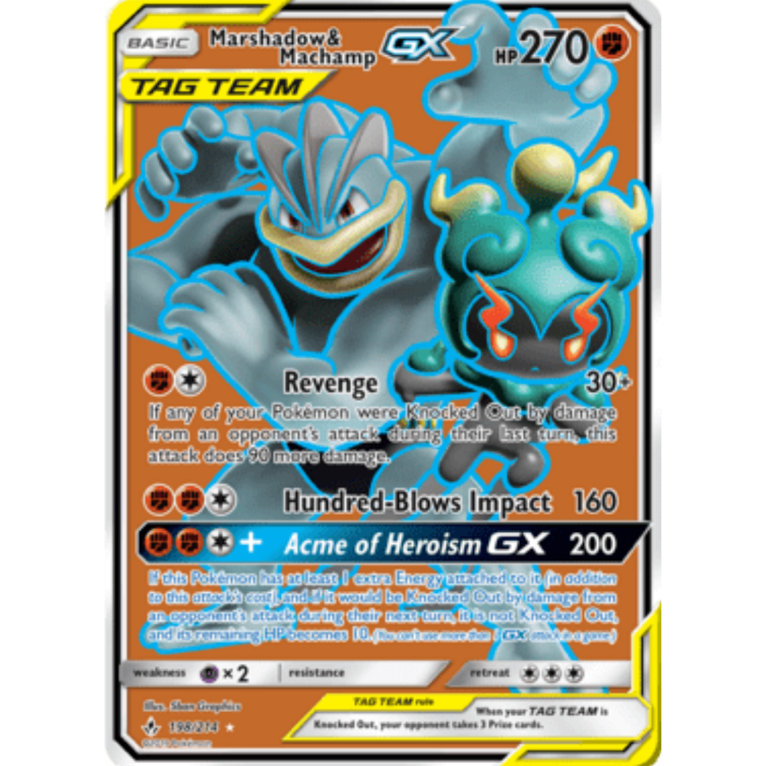 Marshadow & Machamp GX (198) (Full Art) 198 - Holofoil SM Unbroken Bonds - Ultra Rare