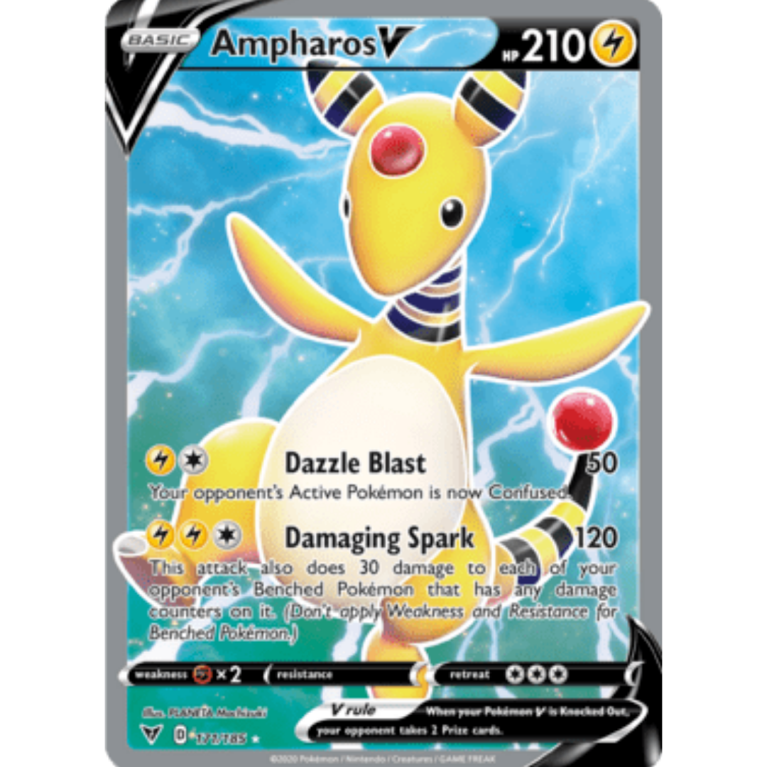 Ampharos V (Full Art) 171 - Holofoil SWSH04 Vivid Voltage - Ultra Rare