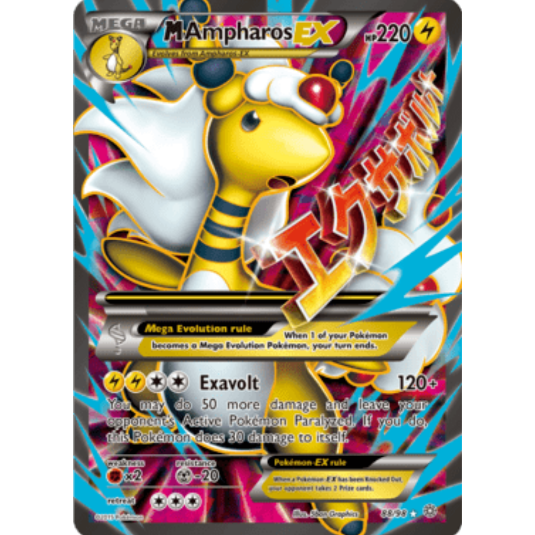 M Ampharos EX (88 Full Art) 088 - Holofoil XY Ancient Origins - Ultra Rare