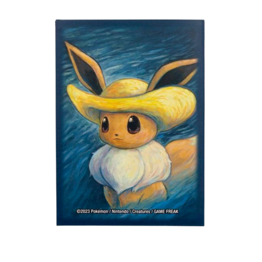 Card Sleeves - Eevee Inspired by Self-Portrait with Straw Hat Card (Pokemon Center × Van Gogh Museum)