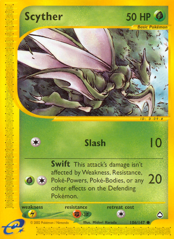 Scyther (106) 106/147 Aquapolis - Common
