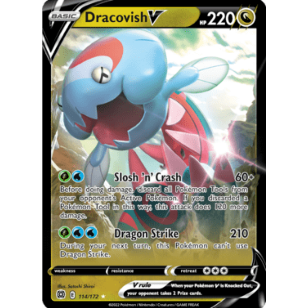 Dracovish V 114 - Holofoil SWSH09 Brilliant Stars - Ultra Rare