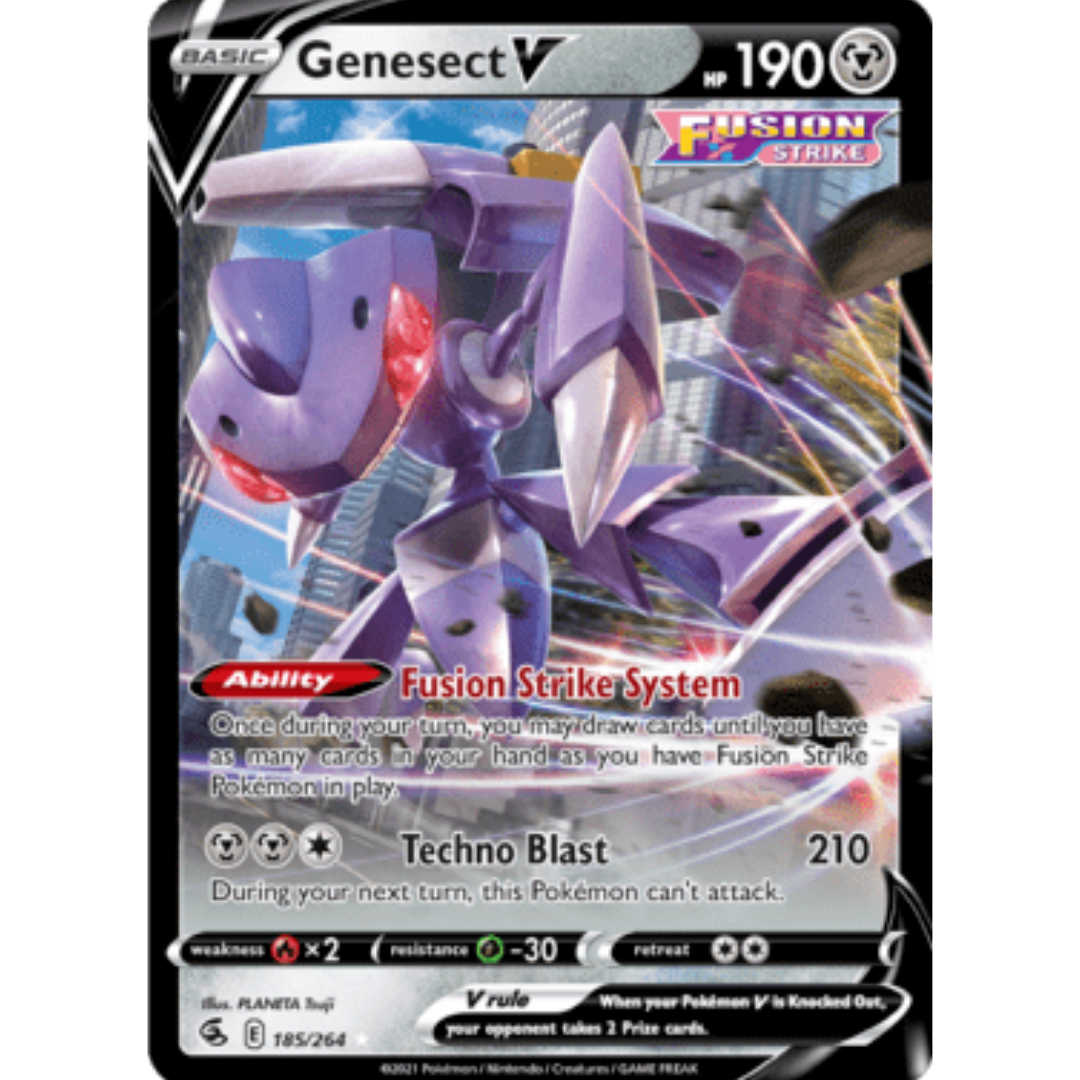 Genesect V 185 - Holofoil SWSH08 Fusion Strike - Ultra Rare