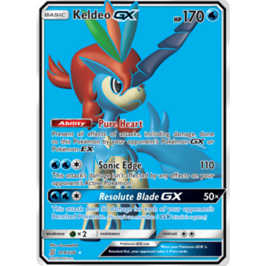 Keldeo GX (Full Art) - Holofoil SM Unified Minds - Ultra Rare