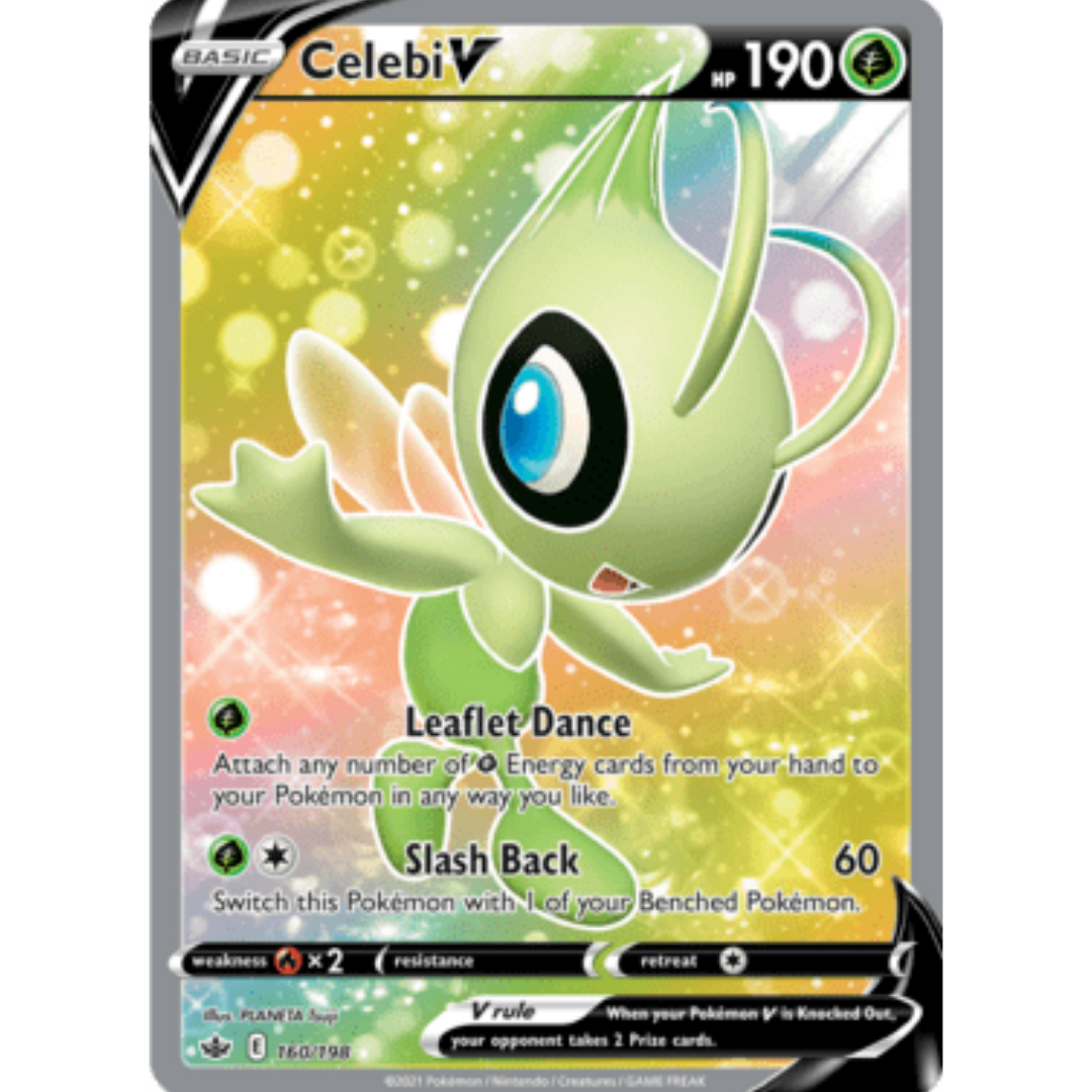 Celebi V (Full Art) 160 - Holofoil SWSH06 Chilling Reign - Ultra Rare