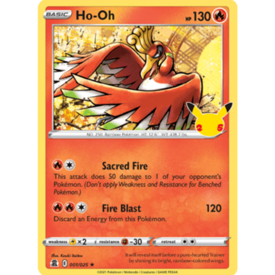 Ho-Oh 001 - Holofoil Celebrations - Holo Rare