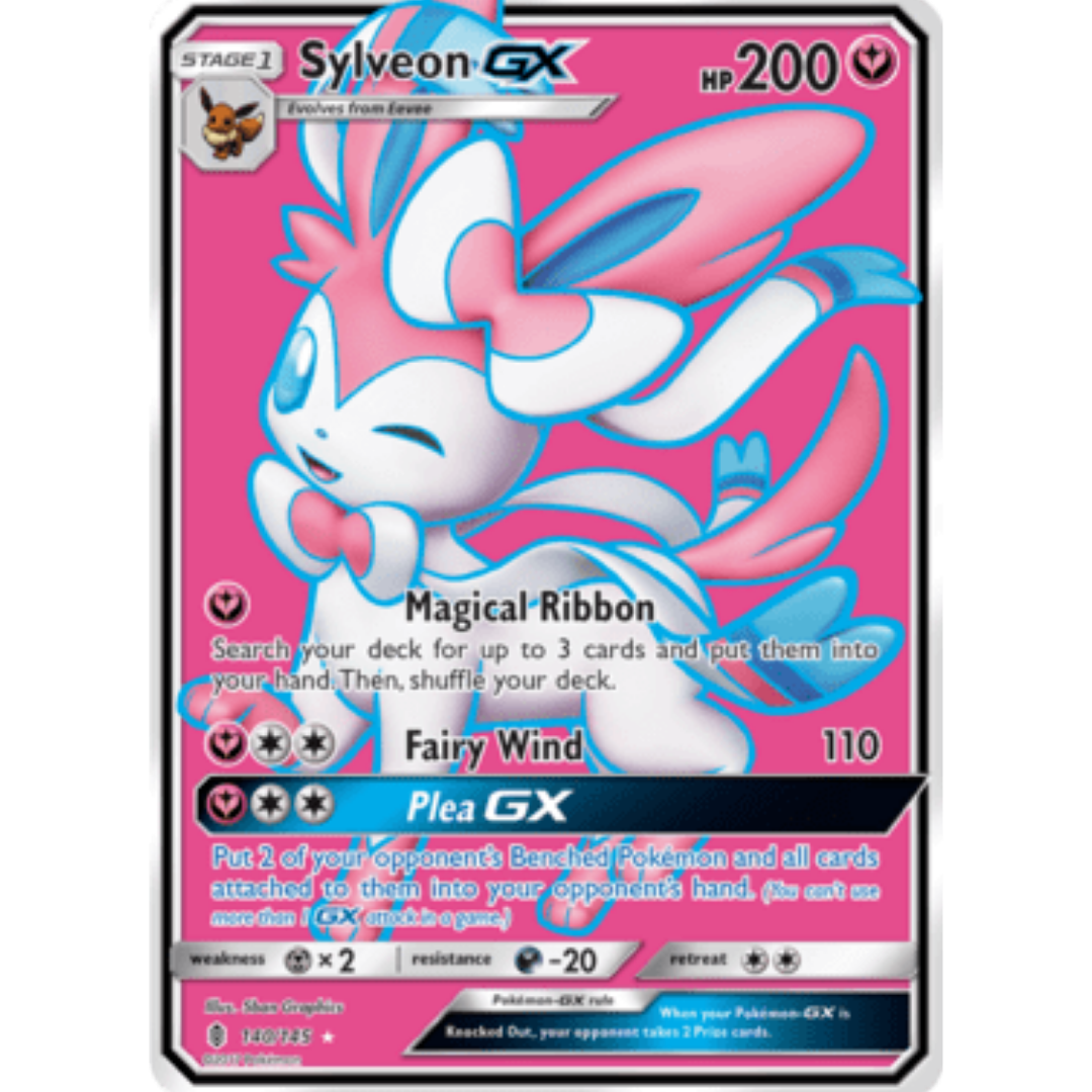 Sylveon GX (Full Art) 140 - Holofoil SM Guardians Rising - Ultra Rare