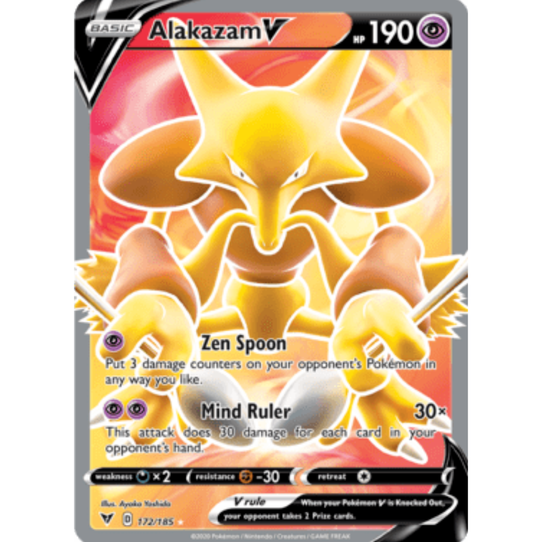 Alakazam V (Full Art) 172 - Holofoil SWSH04 Vivid Voltage - Ultra Rare