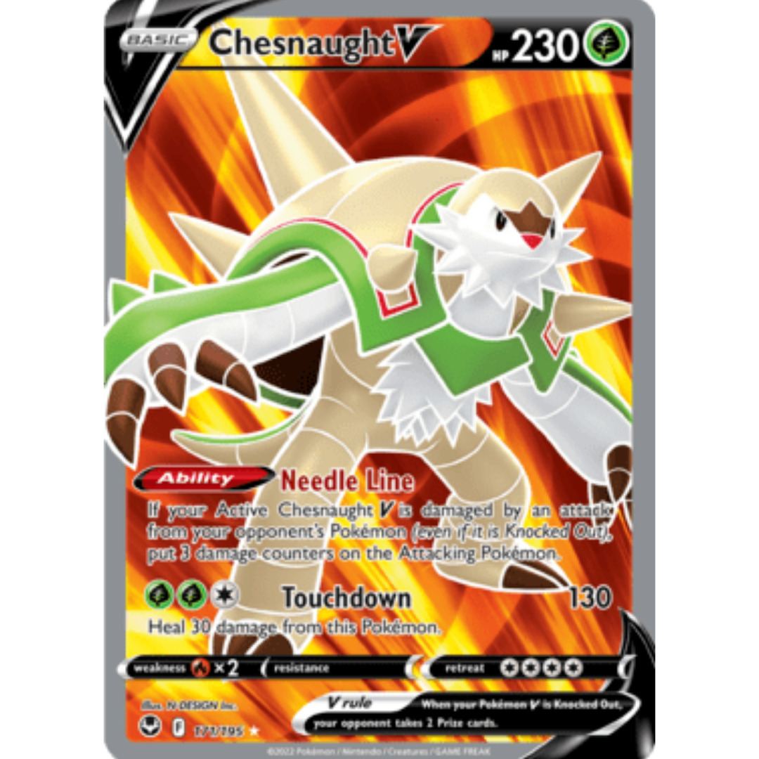 Chesnaught V (Full Art) 171 - Holofoil SWSH12 Silver Tempest - Ultra Rare