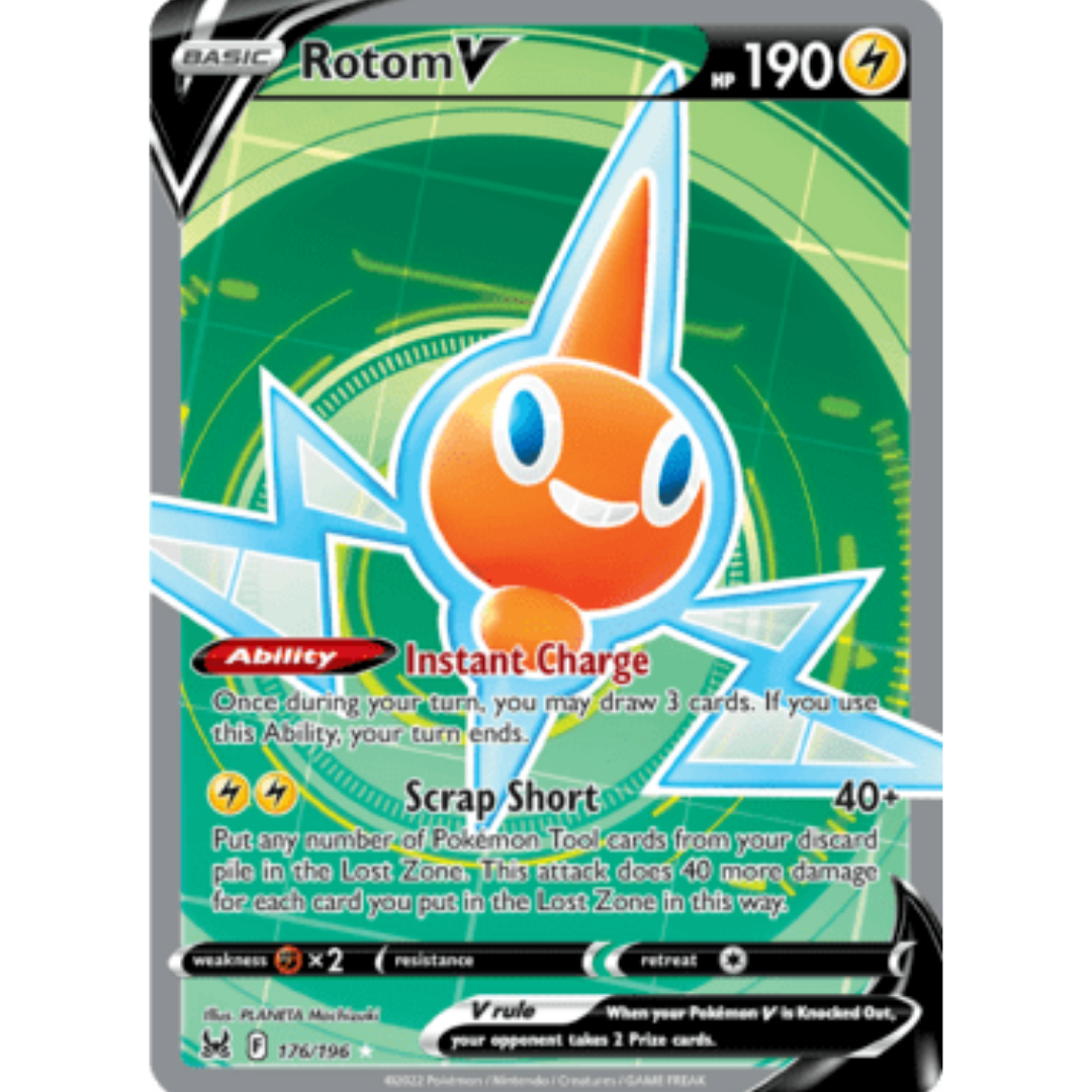 Rotom V (Full Art) 176 - Holofoil SWSH11 Lost Origin - Ultra Rare