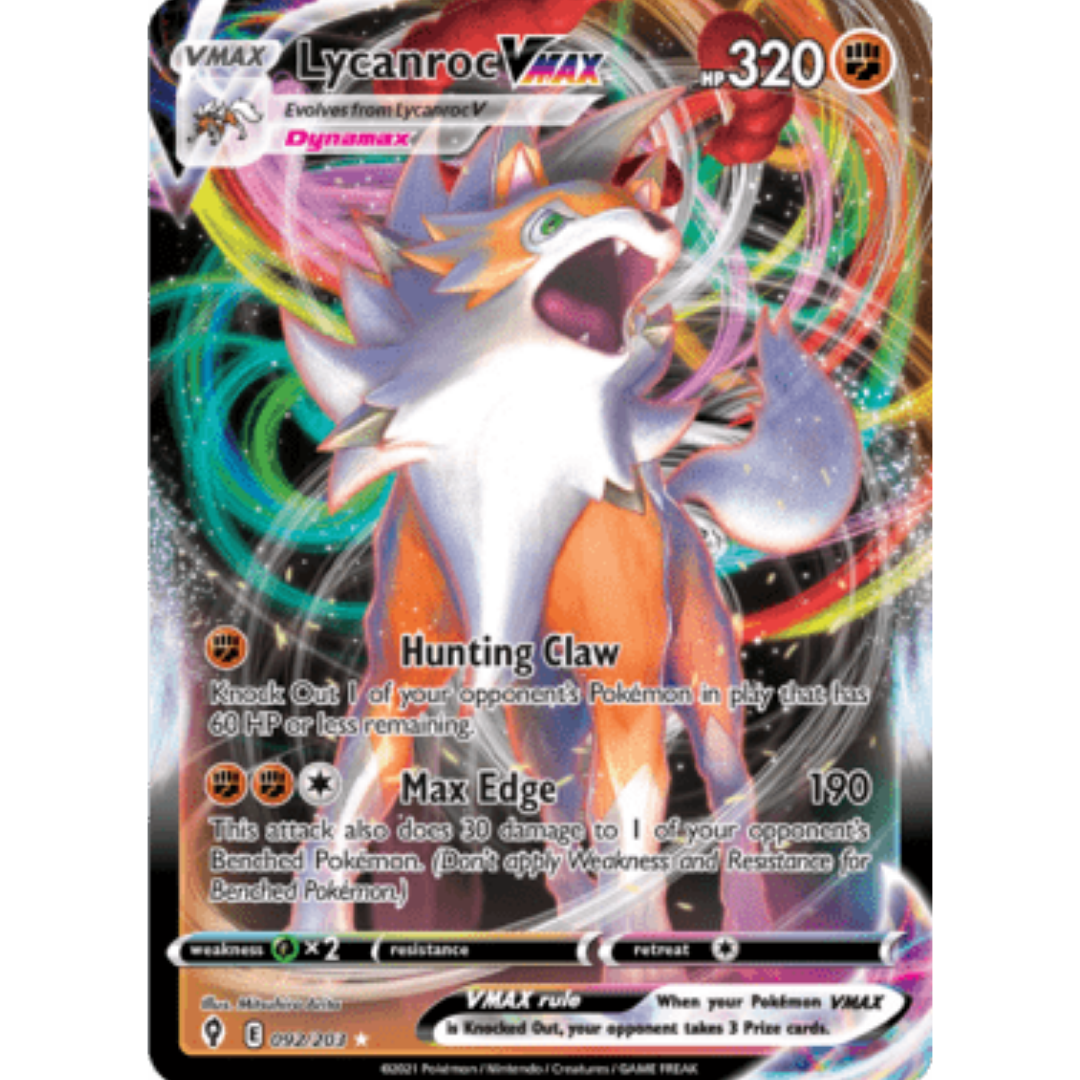 Lycanroc VMAX 092 - Holofoil SWSH07 Evolving Skies - Ultra Rare