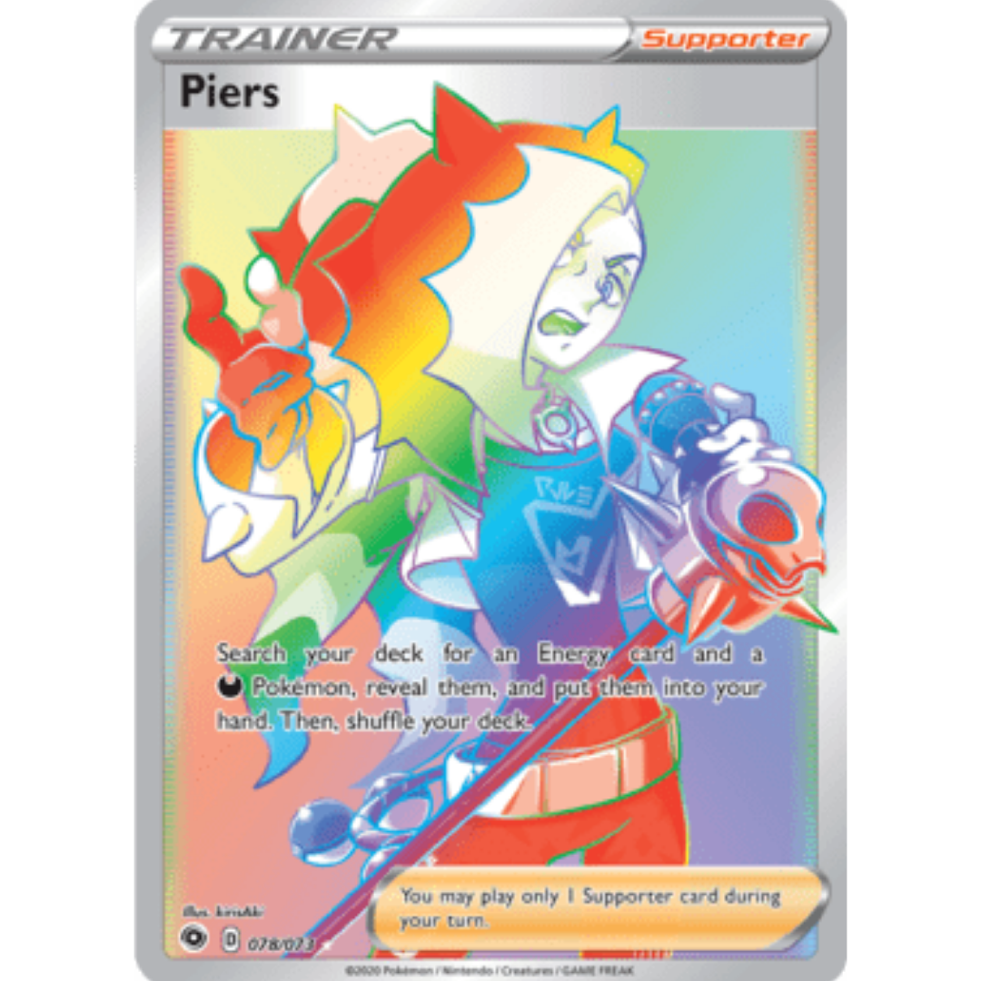 Piers (Secret) 078 - Holofoil Champions Path - Secret Rare