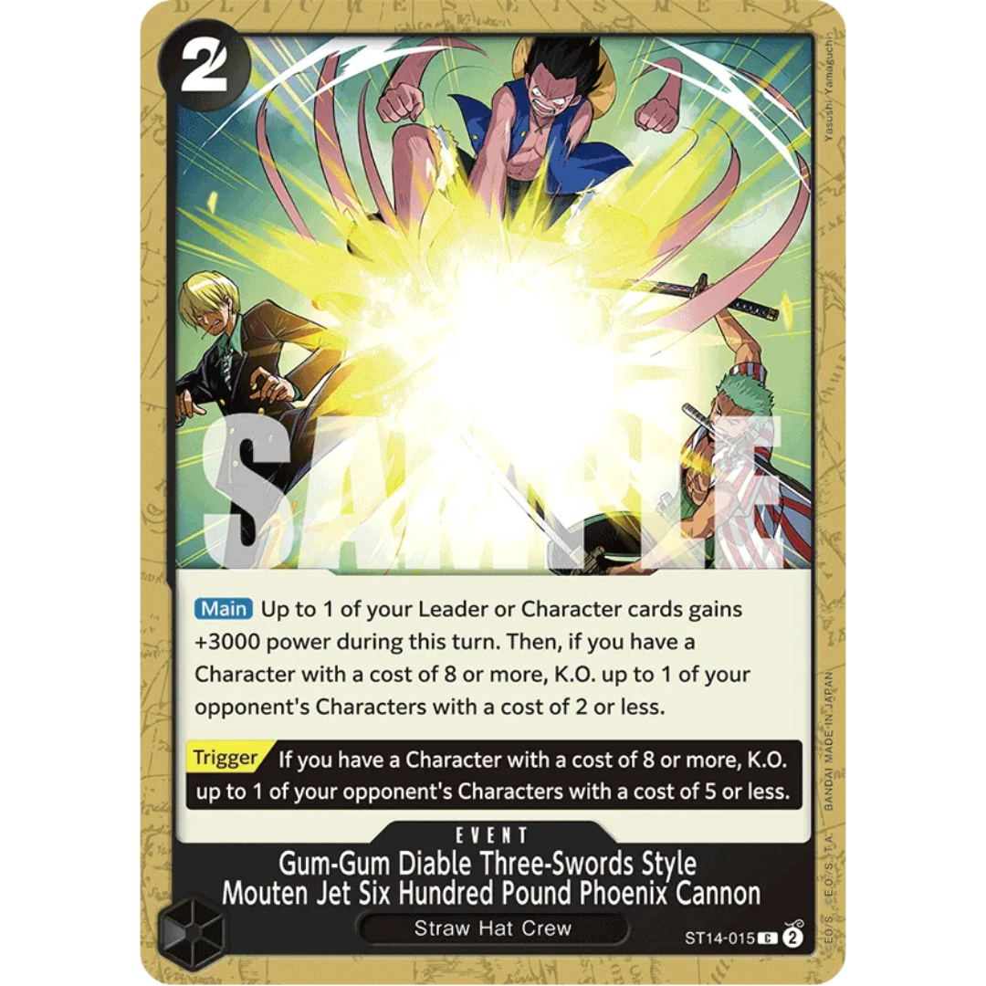 Gum-Gum Diable Three-Swords Style Mouten Jet Six Hundred Pound Phoenix Cannon (ST14-015) - Starter Deck 14: 3D2Y