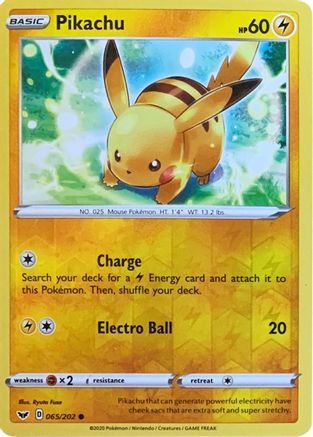 Pikachu 065/202 - Reverse Holofoil Miscellaneous Cards & Products - Promo